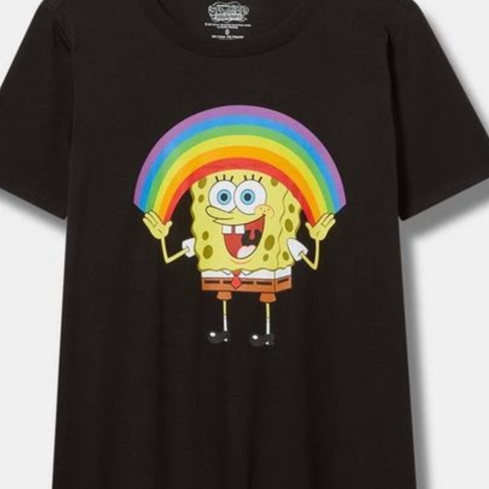 Torrid SpongeBob SquarePants Rainbow Graphic Tee NWT